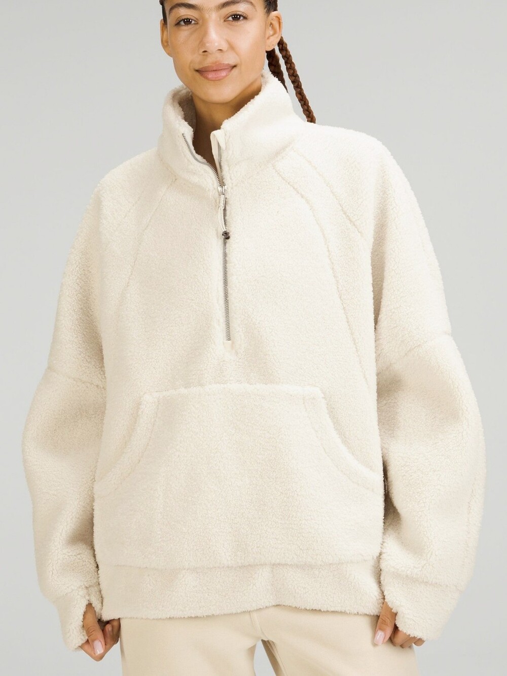 Lululemon Scuba Oversized Fleece Funnel Neck XS/S Sweatshirt Jacket Opal LW3GGCS